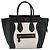 Céline CELINE Luggage Micro Shopper Hand Bag Leather White Gold Tone Auth 196440A Bianco - vista 2