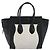 Céline CELINE Luggage Micro Shopper Hand Bag Leather White Gold Tone Auth 196440A Bianco - vista 3