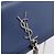 SAINT LAURENT Kate Chain Shoulder Wallet Leather Navy Silver Auth ka5752V Argento Blu navy - vista 15