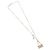 Collana CHANEL Matelasse metallo Gold Tone CC Auth 198856M - vista 2
