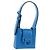 Pouch Salvatore Ferragamo Gancini in pelle blu e argento Auth 195518M