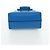 Pouch Salvatore Ferragamo Gancini in pelle blu e argento Auth 195518M - vista 10