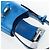 Pouch Salvatore Ferragamo Gancini in pelle blu e argento Auth 195518M - vista 16