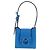 Pouch Salvatore Ferragamo Gancini in pelle blu e argento Auth 195518M - vista 2
