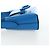 Pouch Salvatore Ferragamo Gancini in pelle blu e argento Auth 195518M - vista 4