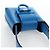 Pouch Salvatore Ferragamo Gancini in pelle blu e argento Auth 195518M - vista 6