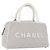 Borsa a mano sportiva CHANEL Canvas Gray Silver CC Auth BA14884A Marrone Argento