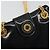 Autre Marque Borsa a tracolla con catena TIFFANY&Co. Pelle verniciata Nero Oro Auth 197139 D'oro - vista 17