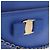 Borsa a tracolla Salvatore Ferragamo Vala Chain in pelle blu e oro Auth 197212V D'oro - vista 14