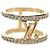 LOUIS VUITTON Anel LV Iconic Strass metal Gold Tone M1463M LV Auth 195935M