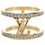 LOUIS VUITTON Anel LV Iconic Strass metal Gold Tone M1463M LV Auth 195935M - vista 2