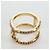LOUIS VUITTON Anel LV Iconic Strass metal Gold Tone M1463M LV Auth 195935M - vista 9
