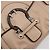 Borsa Salvatore Ferragamo Gancini in pelle beige argento Auth 197508A - vista 15