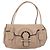 Borsa Salvatore Ferragamo Gancini in pelle beige argento Auth 197508A - vista 2