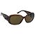Occhiali da sole CHANEL Camelia Plastica Marrone CC Auth 198827