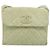 Borsa a tracolla CHANEL Matelassé in camoscio verde con CC tono oro Auth BA14888A - vista 2