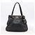 Borsa Tote PRADA in pelle di vitello Nero Oro Auth am12245SAM D'oro - vista 24