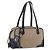 Borsa Tote PRADA Canvas Beige Silver Auth 197022A Argento
