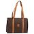 Céline Borsa Tote CELINE Macadam Canvas PVC Pelle Marrone Oro Auth am12243V D'oro