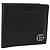 GUCCI GG Marmont Compact Wallet Leather Black Silver 428725 Auth 198795A Nero Argento