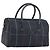 BURBERRY Mini Boston Bag PVC Navy Gold Auth mr2850 Golden Navy blue