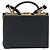 MCM Vicetos Logogram Mini Trunk PVC Leather 2way Black Gold Auth 196839A Nero D'oro - vista 3