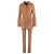 Completo Gucci by Tom Ford due pezzi pantalone e blusa wrap camel Marrone