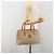 Céline Borsa a mano CELINE Macadam Canvas PVC Beige Gold Auth 196656A D'oro - vista 24