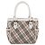 Borsa a mano BURBERRY Nova Check Canvas Beige Silver Auth 198700A Argento - vista 3