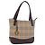 Borsa a mano BURBERRY Nova Check Canvas Beige Gold Auth 196649A D'oro