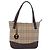 Borsa a mano BURBERRY Nova Check Canvas Beige Gold Auth 196649A D'oro - vista 2