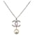 Collana CHANEL COCO Metallo Argento CC Auth 198854V