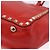 Borsa Tote VALENTINO Studs in pelle 2way Rossa Tono Oro Auth BA14871 Rosso - vista 15