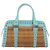 Borsa a mano FENDI in rafia Verde Menta Oro Auth 196379A D'oro - vista 3