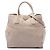 Borsa Tote Convertibile Aperta Prada Vitello Daino Beige