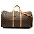 Borsa da viaggio Louis Vuitton Monogram Keepall Bandouliere 60 Marrone