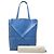 Tote Puzzle Fold LOEWE Large in vitello lucido blu - vista 7