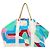 Borsa da viaggio Hermès Drapeaux Au Vent in tela stampata blu