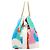 Borsa da viaggio Hermès Drapeaux Au Vent in tela stampata blu - vista 2