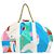 Borsa da viaggio Hermès Drapeaux Au Vent in tela stampata blu - vista 3