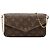 Borsa a tracolla Louis Vuitton Monogram Pochette Felicie Marrone