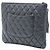 Clutch Chanel Medium Quilted Aged Calfskin Chain Tassel O Case Grigio - vista 2