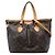 Borsa Satchel Louis Vuitton Monogram Palermo PM Marrone