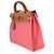 Hermès Rose Azalee Natural Vache Hunter Toile Herbag Zip 31 PM PHW Rosa - vista 3