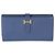 Portafoglio Hermès Bearn in Chevre Mysore Bleu Brighton GHW Blu