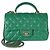 Gabrielle Chanel Mini Top Handle Rectangular Flap Bag aus grünem gestepptem Lammleder - Ansicht 8