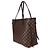 Louis Vuitton Damier Ebene Canvas Neverfull MM Marrone - vista 3