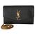 Portafoglio a catena Saint Laurent Uptown in pelle Grain de Poudre nera