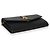 Portafoglio a catena Saint Laurent Uptown in pelle Grain de Poudre nera - vista 7