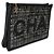 Gabrielle Pouch Grande Chanel in Tweed Nero, PVC e Pelle di Agnello con Logo - vista 4
